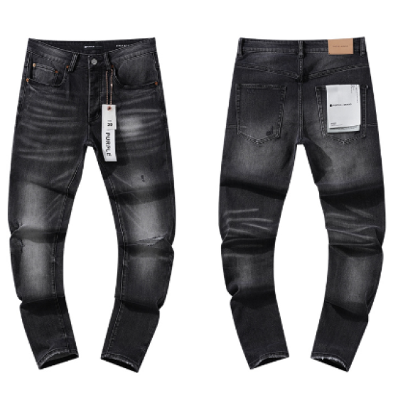 Black Washed Slim Denim Jeans with Knee Distressing